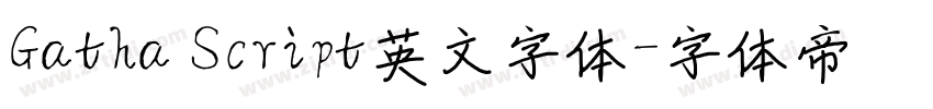 Gatha Script英文字体字体转换